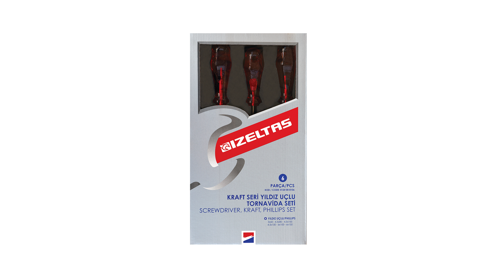 4120 Kraft Seri Yıldız Uçlu Tornavida Seti (6 Parça)